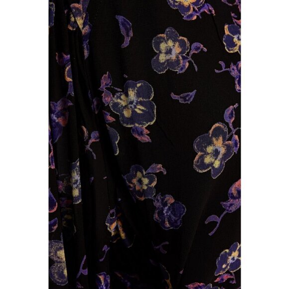 💕GANNI💕 Floral Georgette Mini Shift Dress ~ Black Floral Print 38 EU - Picture 10 of 16